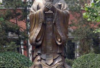 济南精美铜雕——校园历史文化名人孔圣人像