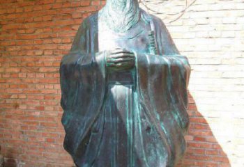 济南老子校园历史名人铜雕，给您的经典力量