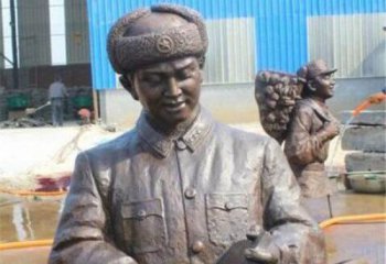 济南中领雕塑：雷锋名人铜雕