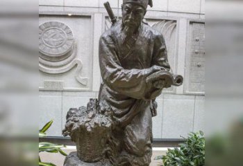 济南中领雕塑自主研发了高雅李时珍铜雕，它以历…