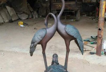 济南龙龟仙鹤铜雕——传承传统，增添福气