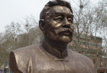 济南鲁迅头像校园名人铜雕，传承文化，缔造经典