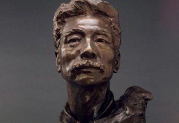 济南鲁迅校园名人铜雕，展现鲁迅文学精神