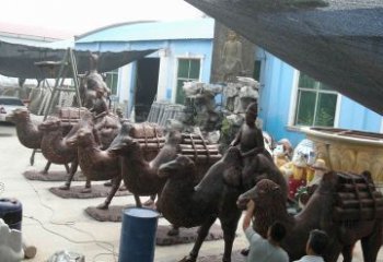 济南骆驼公园动物铜雕魅力无限