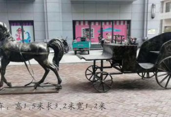 济南古典马车雕塑，精致传承礼仪之魂
