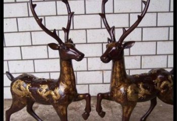济南中领雕塑梅花鹿玻璃钢动物雕塑是一款造型精…