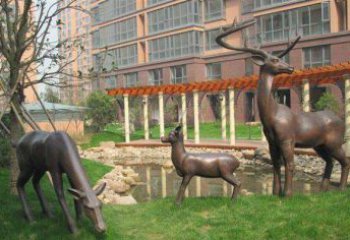 济南梅花鹿雕塑，永葆大自然的美丽