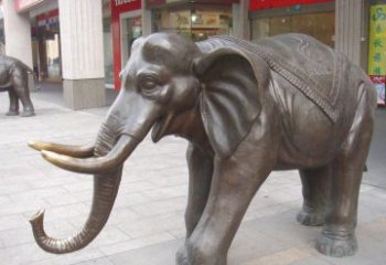 济南祥和如意的铜制大象雕塑