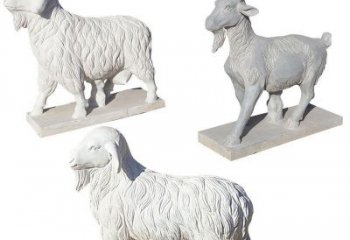 济南绵羊石雕公园动物雕塑-精致耐用的绵羊雕塑