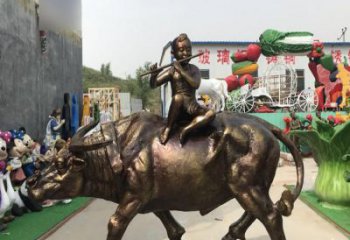 济南中领雕塑的古典韵味牧童铜雕是一件绝美的雕…