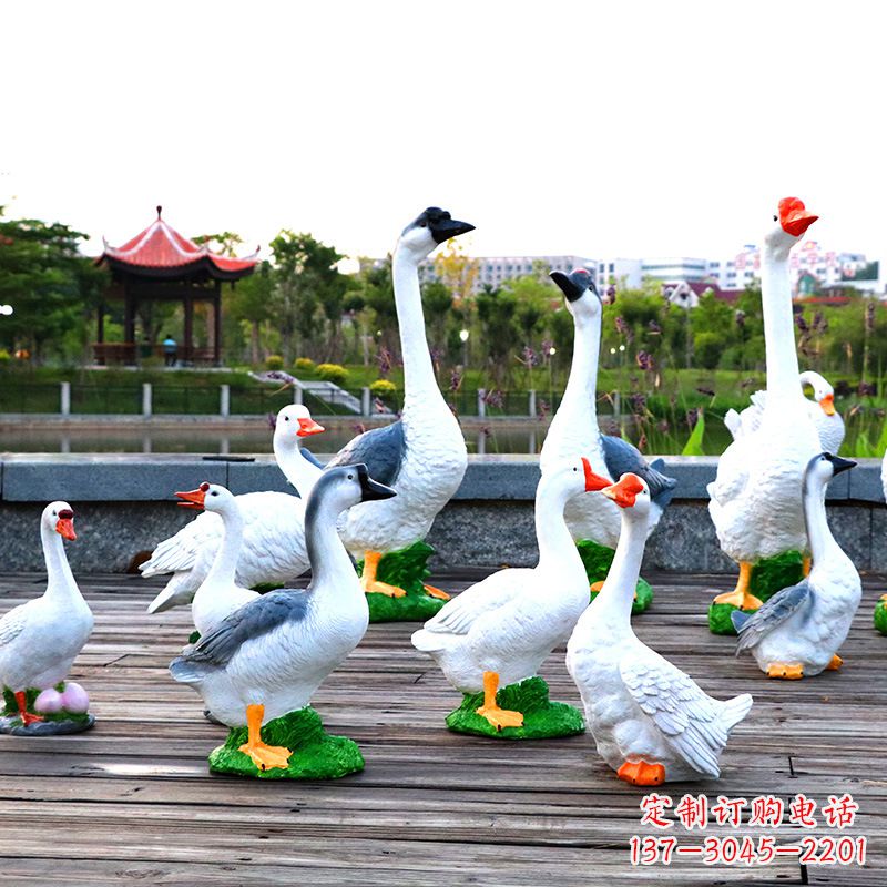 济南高端铜质农场天鹅雕塑