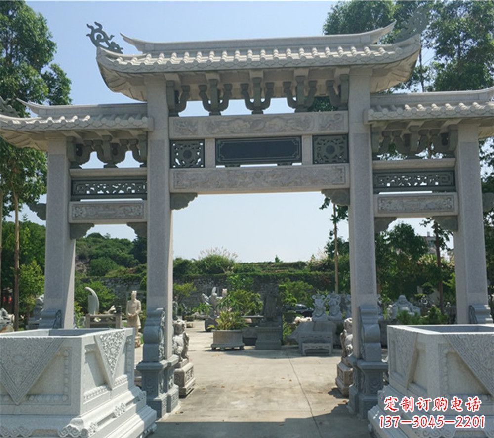 济南全国厂家特制农村石牌坊雕塑