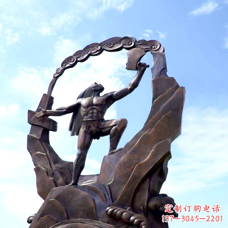 济南传承神话,展现气势—盘古大型景观雕塑