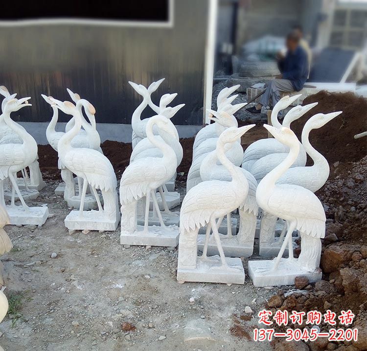 济南精美工艺,传统雕刻——仙鹤石塑