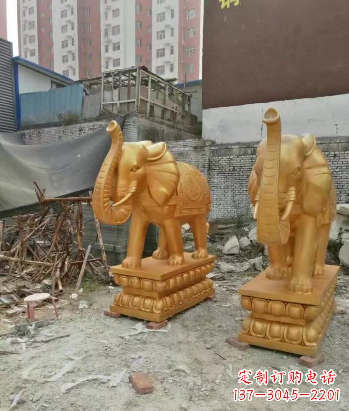 济南大象雕塑,传递招财福利