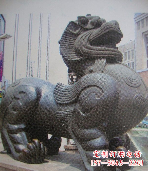 济南中领雕塑:精致貔貅古代神兽铜雕