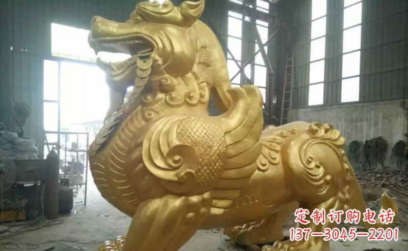 济南貔貅黄铜神兽铜雕