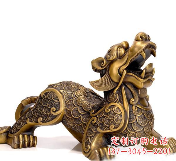 济南特色貔貅铜雕,精致美观,福祉永存