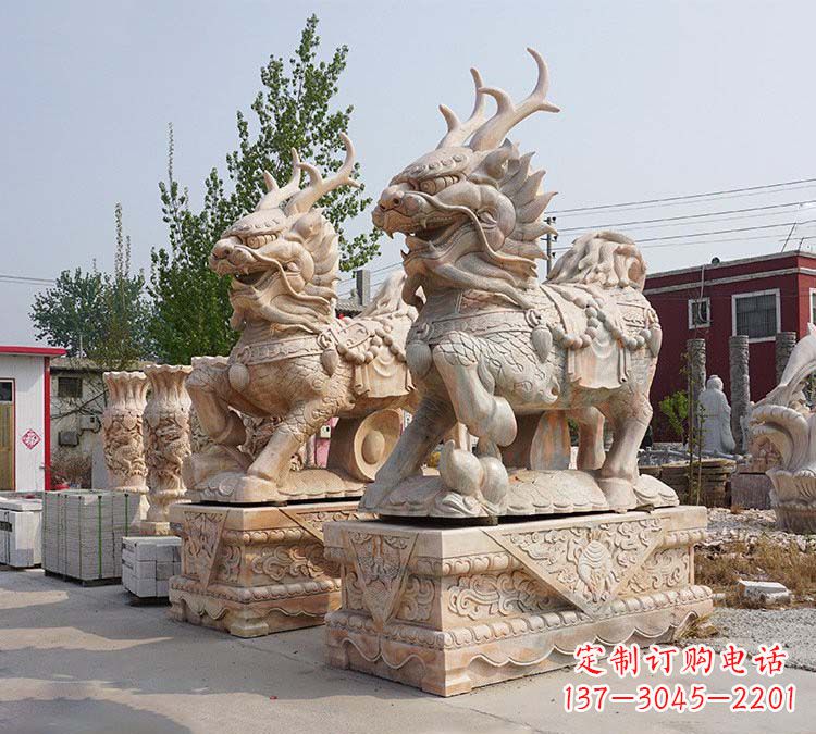 济南麒麟镇宅石雕塑，品质卓越，匠心之作