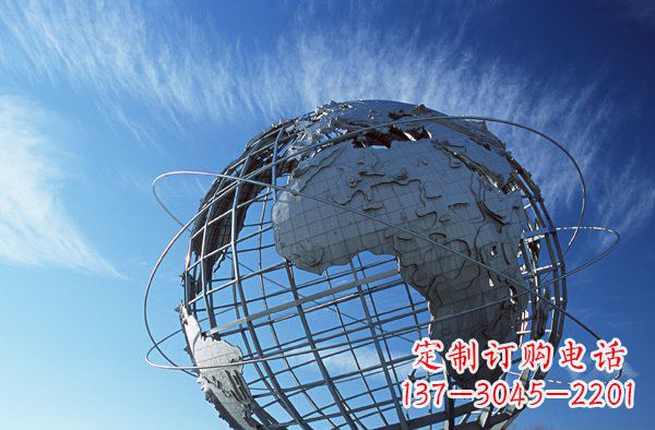 济南把美好的海洋融入您的空间,让心灵被洗涤--不锈钢大型地球雕塑