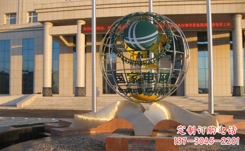 济南精工打造,全球通用的不锈钢地球雕塑