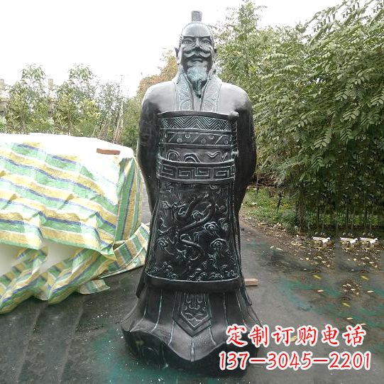 济南中领雕塑推出珍贵的秦始皇铜雕塑，这是一件…