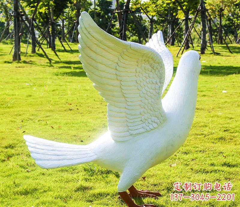 济南以和平鸽为灵感,用雕塑记录世界和平