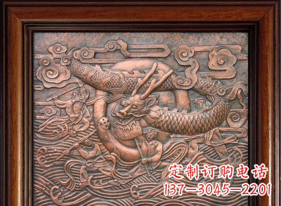 济南精美青龙铜浮雕,集传统与现代于一身