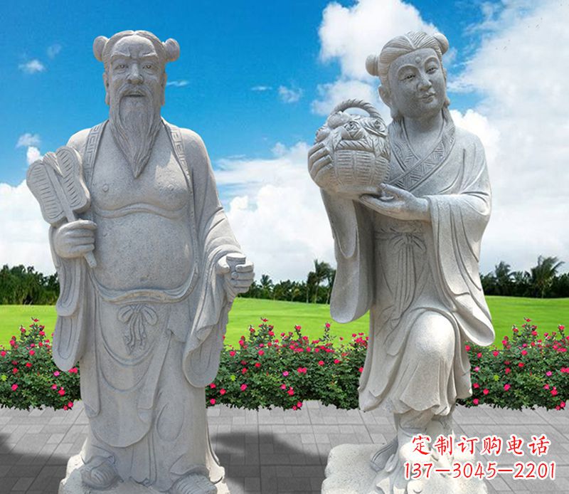 济南青石八仙过海石雕永久保存您心中的传统宗族魅力