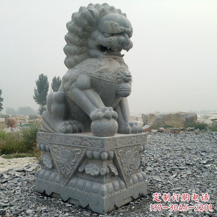 济南青石北京狮子雕塑
