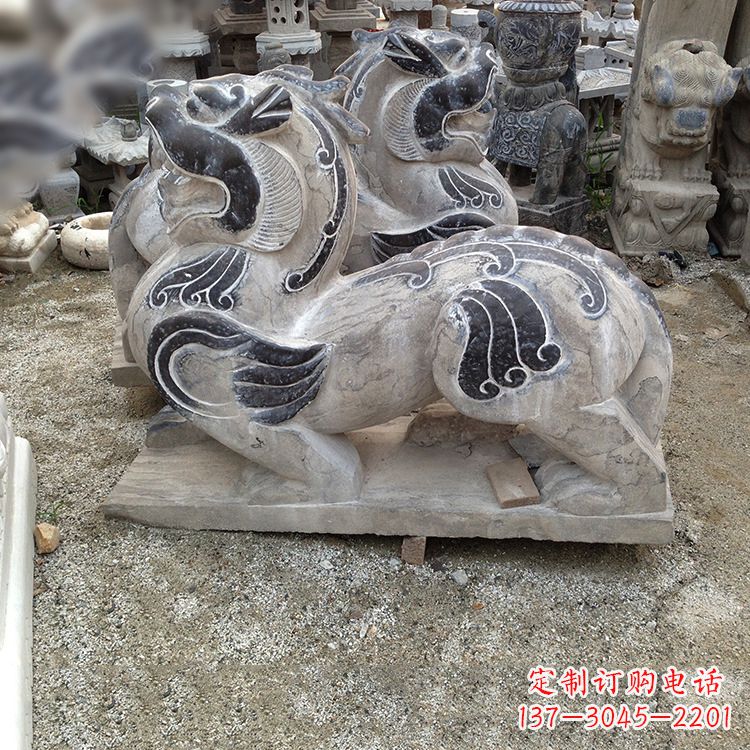 济南手工精雕青石貔貅雕塑