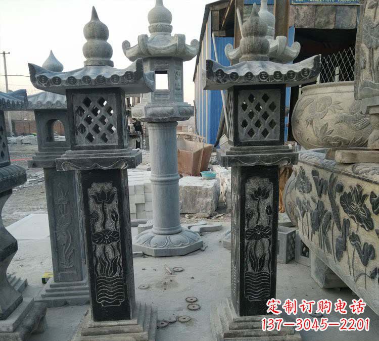 济南青石古代照明石灯雕塑,闪耀你的家园