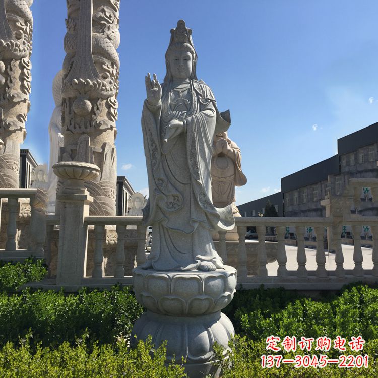 济南精美神圣的观音菩萨石雕塑