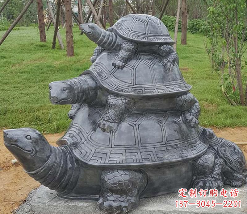 济南精美耐看的海龟母子雕塑