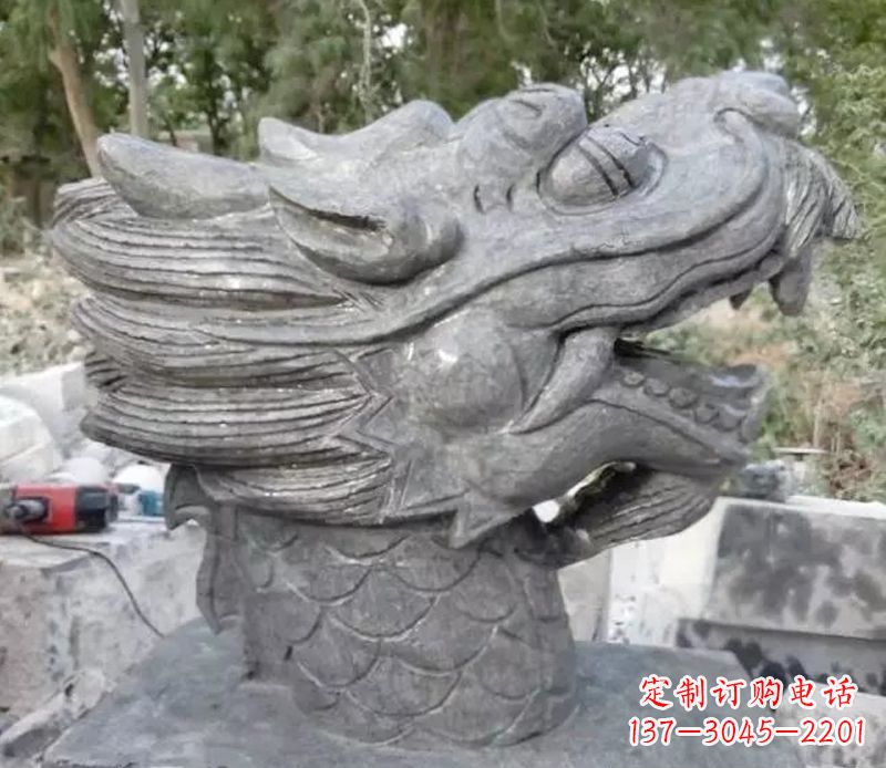 济南青石龙头雕塑