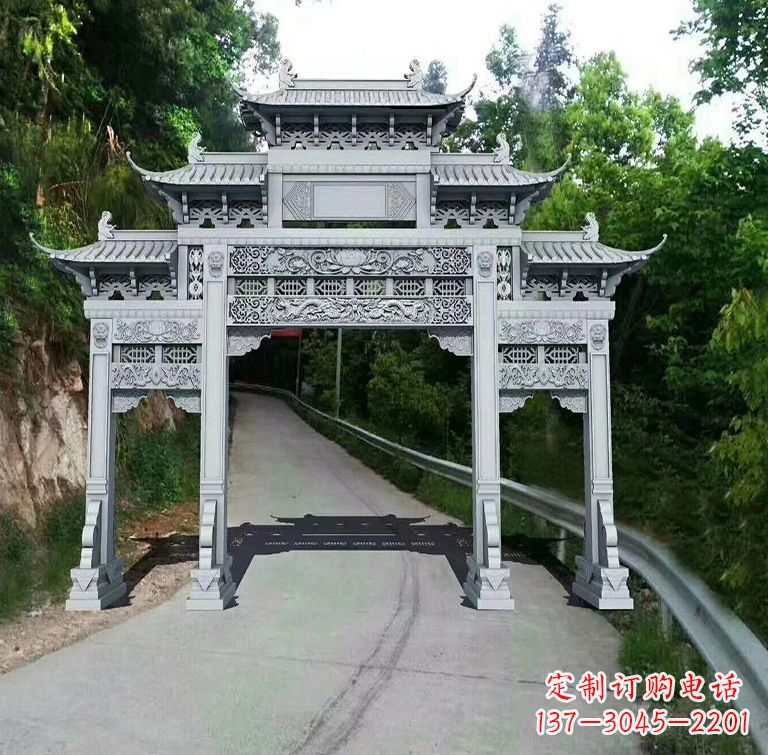 济南青石牌坊雕塑,演绎精致经典