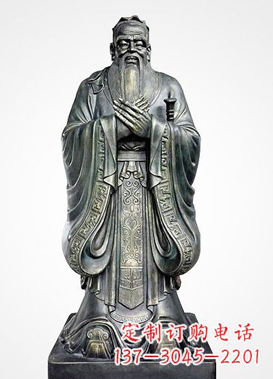 济南青铜孔子像——独特的品格雕塑
