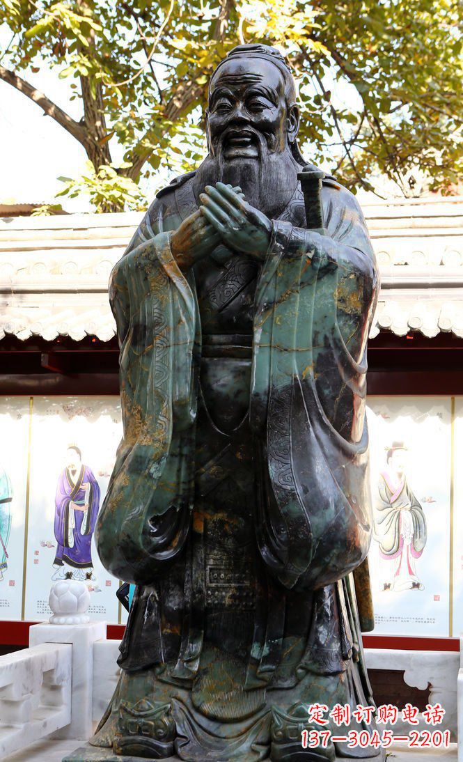 济南青铜孔子行教像,把智慧和精神传承