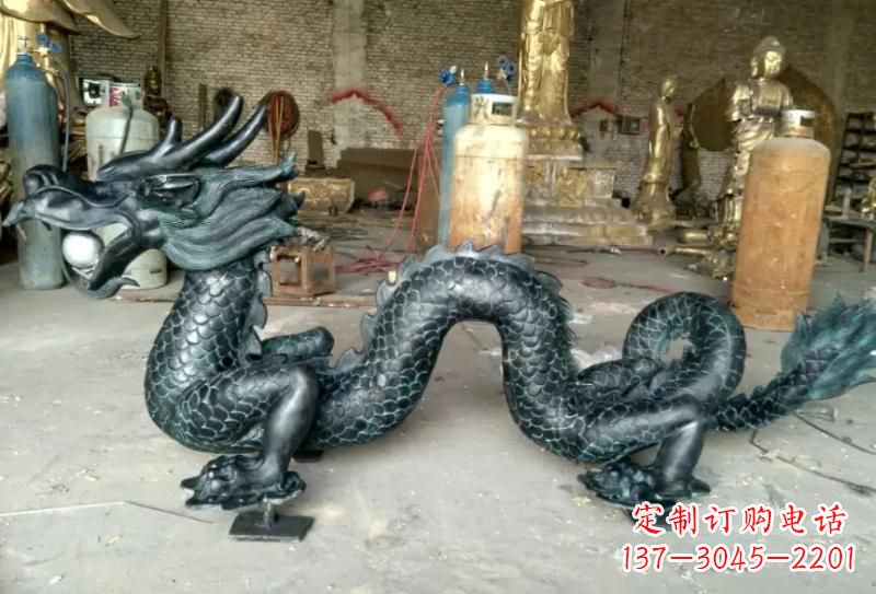 济南青铜龙戏珠专业装饰艺术雕塑