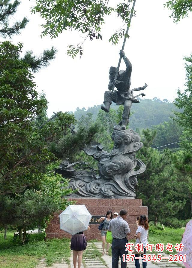 济南佛教中的传奇:青铜孙悟空雕塑