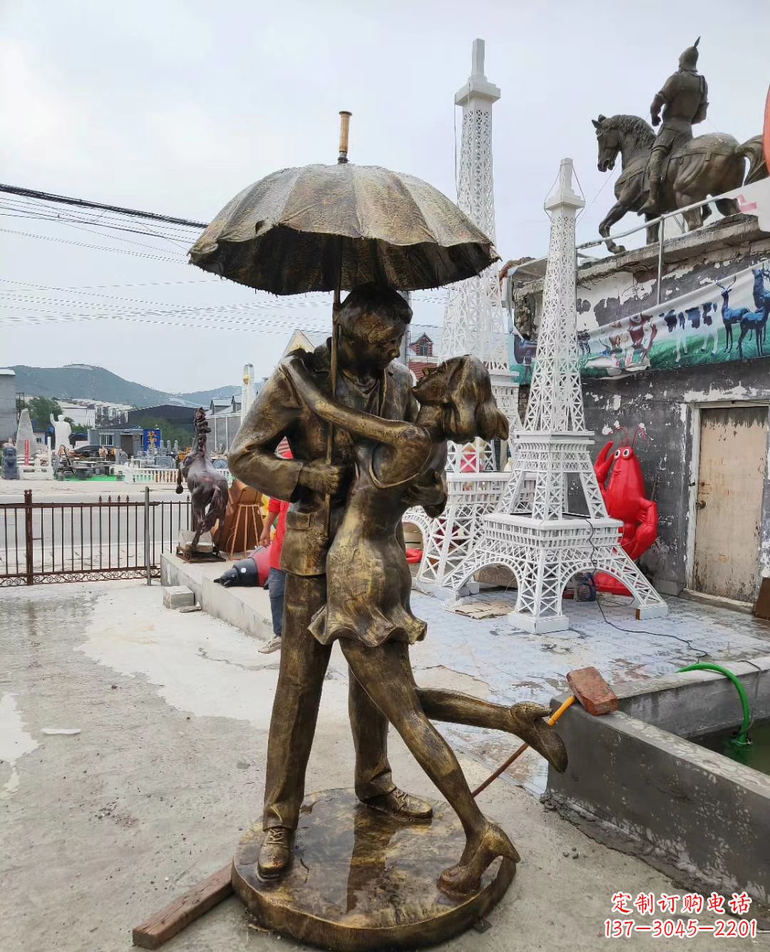 济南真爱永恒,浪漫情侣铜雕塑