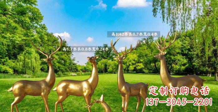 济南美轮美奂的鹿雕塑,是铜雕工艺在古典雕塑艺…