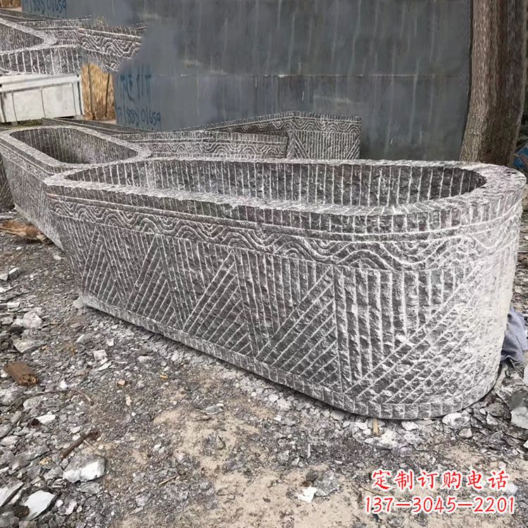 济南起点雕刻•手工老石槽雕塑