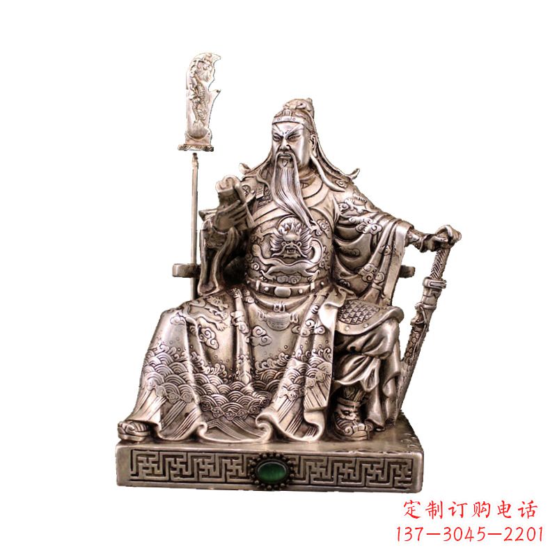济南体现英雄风范的关公雕塑