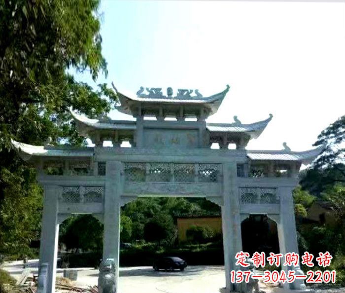 济南艺术般的精美大理石牌坊雕塑,为您的家增添高雅气质