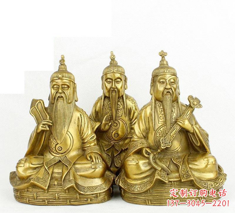 济南三清祖师神像铜雕，古典经典展现