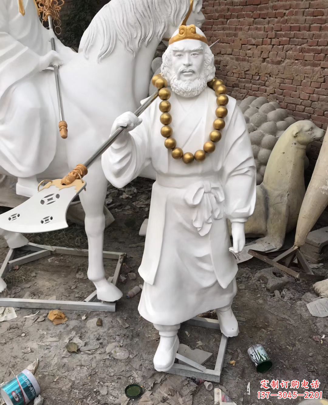 济南沙和尚人物石雕,精美而有灵气