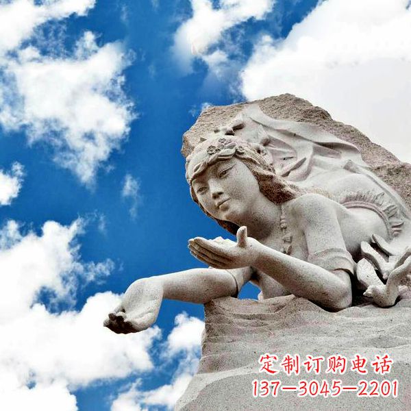 济南传说中的精卫—大理石雕塑