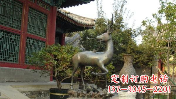 济南神鹿寺庙铜雕动物定制