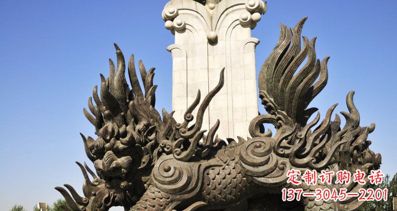 济南中领雕塑:神兽火麒麟铜雕定制
